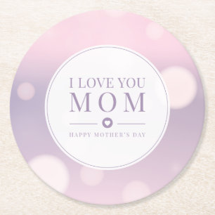 I Love You Mum Mother's Day Coaster