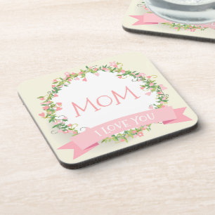 I Love You Mum Mother's Day Coaster