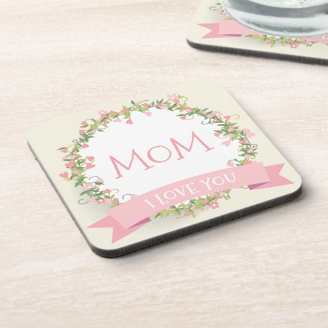 I Love You Mum Mother's Day | Coaster (Left Side)