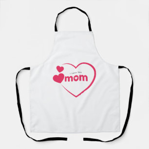 I Love You Mum, Mother's Day Gift, For Mum  Apron