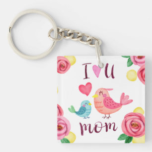 I Love You Mum Mother's Day Keychain