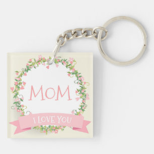 I Love You Mum Mother's Day Keychain