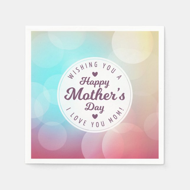I Love You Mum Mother's Day | Napkin (Front)