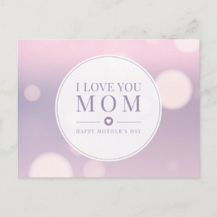 I Love You Mum Mother's Day   Postcard