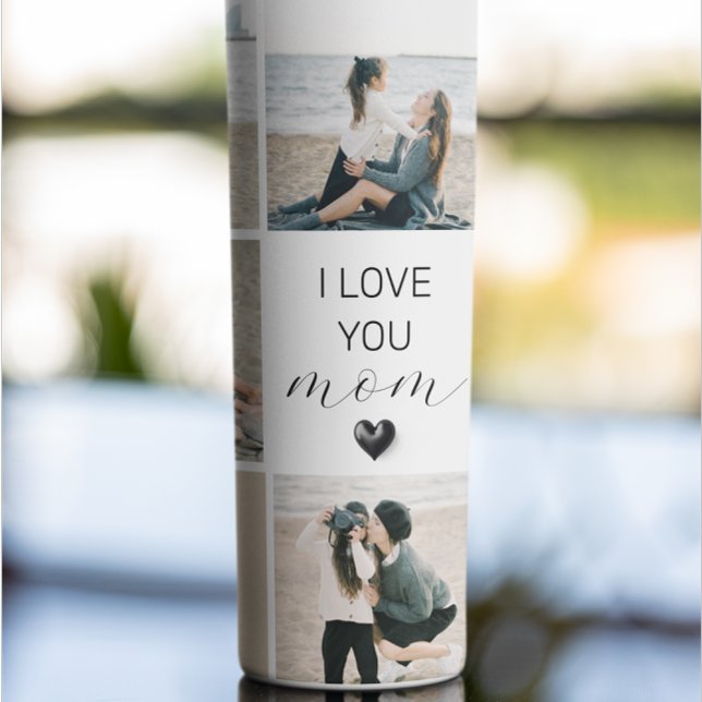 I Love You Mum | Photo Collage | Custom Name Thermal Tumbler (Creator Uploaded)