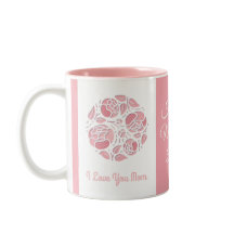 I Love You Mum Pink White Mother's Day