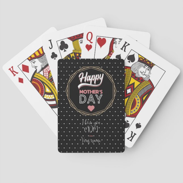 I love you mum playing cards (Back)