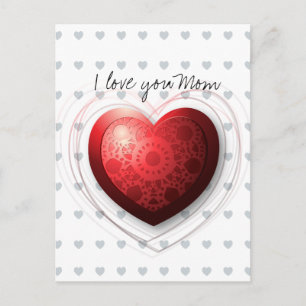 I love you Mum, postcard