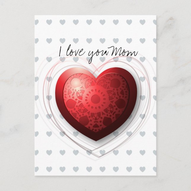 I love you Mum, postcard (Front)