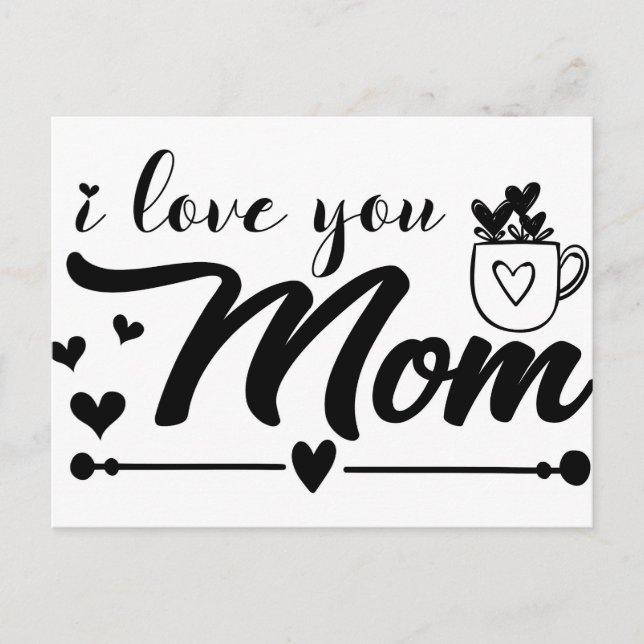 I Love You Mum Postcard (Front)