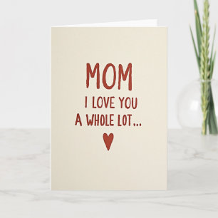 I Love You Mum Red Letter Card