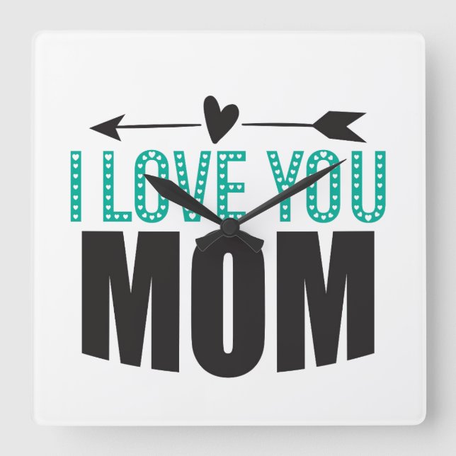 I Love You Mum Wall Clock (Front)