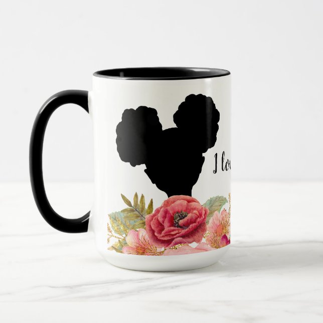 I Love You Mummy! | Afro Puffs Girl | Mother's Day Mug (Left)