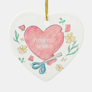 i love you mummy ceramic ornament