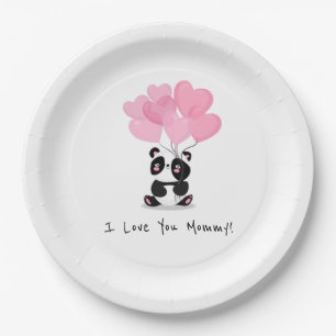 I Love You Mummy Mother's Day   Paper Plate