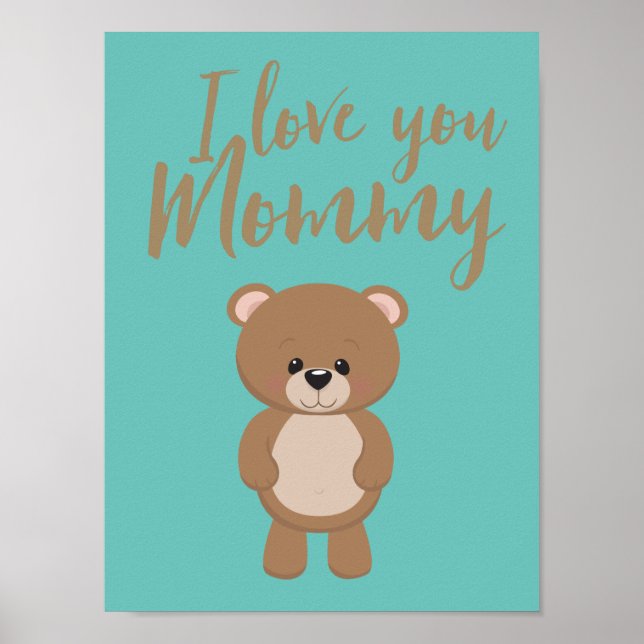"I Love You Mummy" Poster 9.19" x 12.25", Matte (Front)