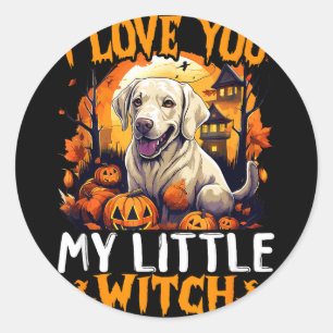 I love you my little witch classic round sticker