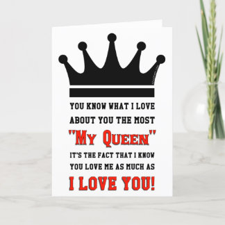 I Love You My Queen Holiday Card