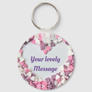 I love you my sweet Valentine with lovely hearts! Key Ring