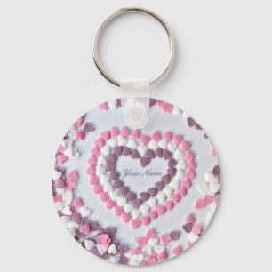 I love you my sweet Valentine with lovely hearts! Key Ring