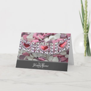 I love you my sweet Valentine with lovely monogram Card