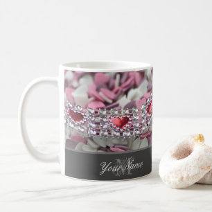 I love you my sweet Valentine with lovely monogram Coffee Mug