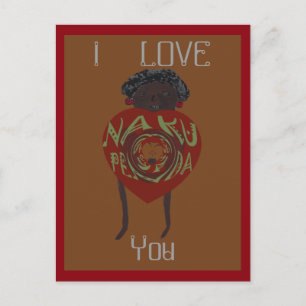 I love You! Nakupenda Sana African Swahili Text Postcard