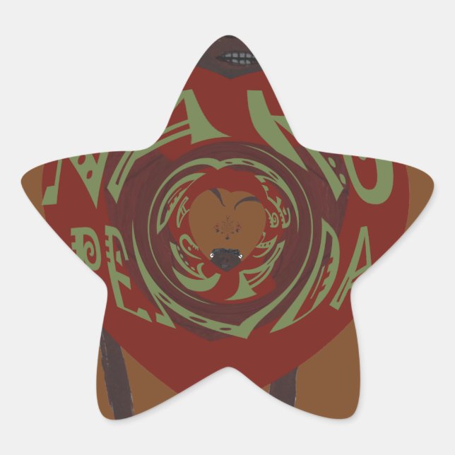 I love You! Nakupenda Sana Star Sticker (Front)