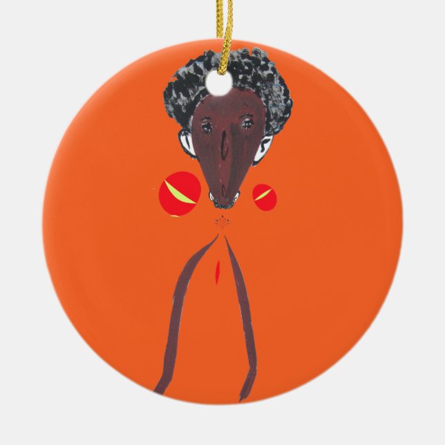 I love you Nakupenda Swahili Ceramic Ornament (Front)