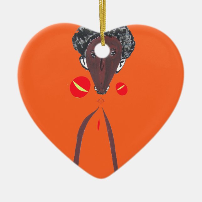 I love you Nakupenda Swahili Ceramic Tree Decoration (Front)