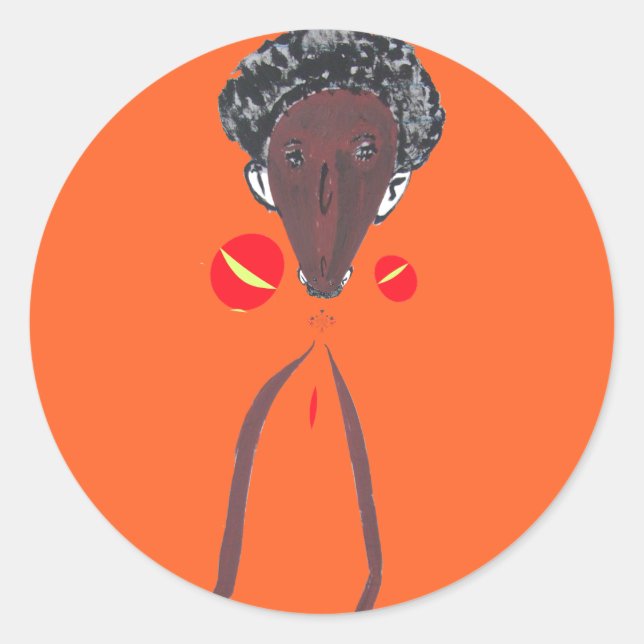 I love you Nakupenda Swahili Classic Round Sticker (Front)