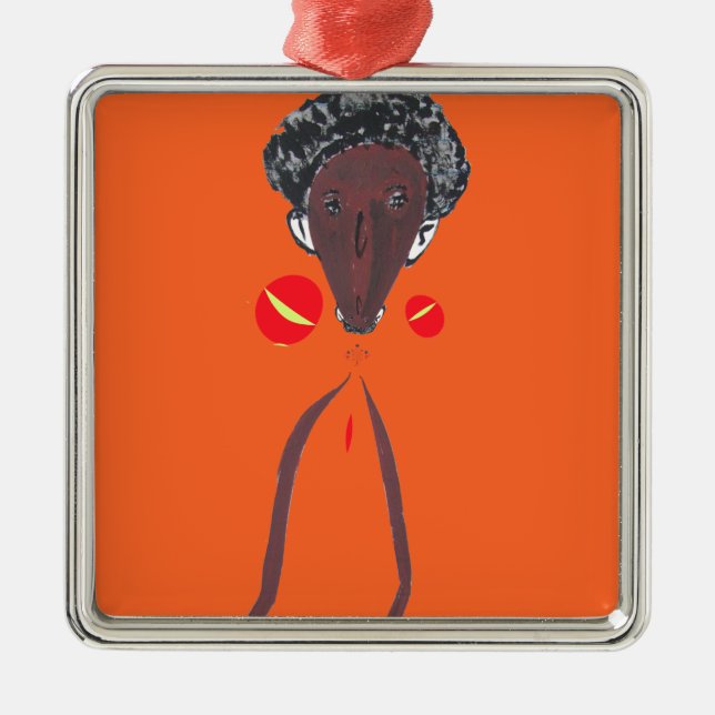 I love you Nakupenda Swahili Metal Tree Decoration (Front)