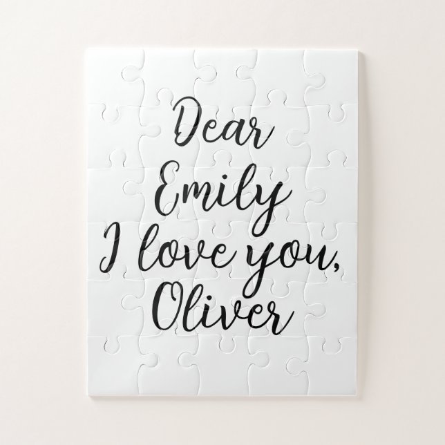  I Love You Name Template Jigsaw Puzzle (Vertical)