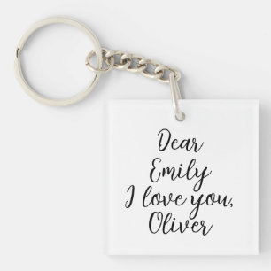 I Love You Name Template Key Ring