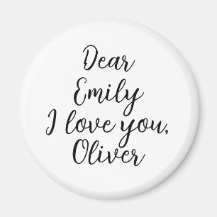 I Love You Name Template Magnet