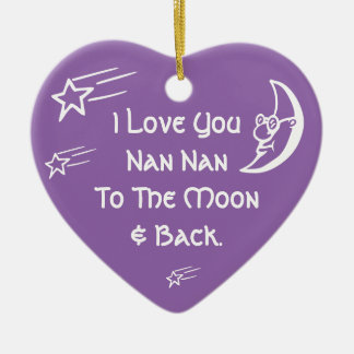 I Love You Nan Nan Ceramic Tree Decoration