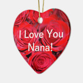 I Love You Nana Rose Ornament (Left)