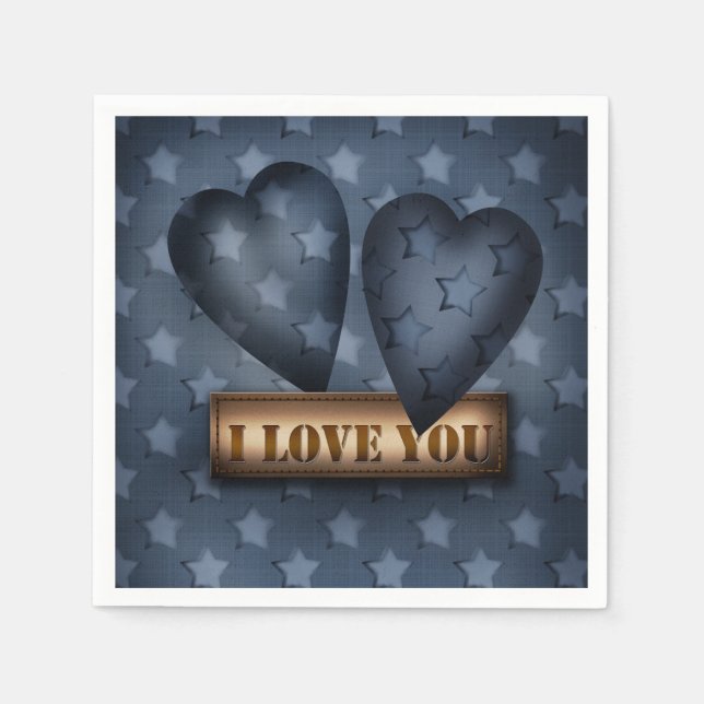 I love you napkin (Front)