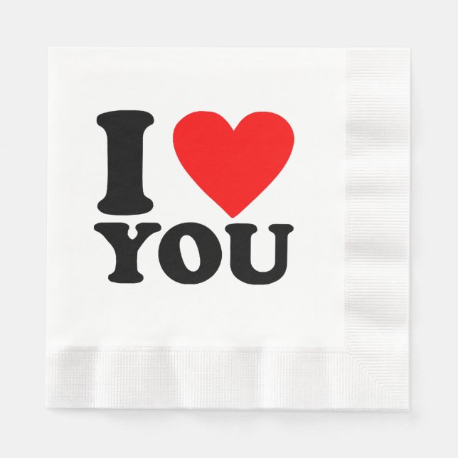 I Love You Napkin (Front)