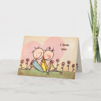 I Love You, Nostalgia Stix – Customisable Card