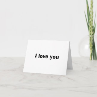 I love you note card