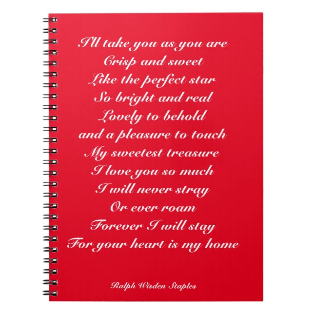 I love you notebook (Front)