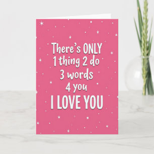 I Love You Number Message Card