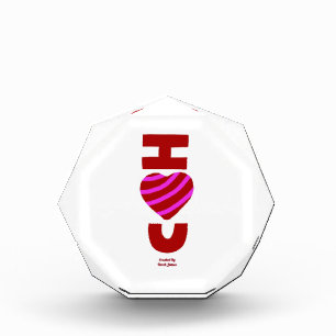 I Love You Octagonal Photo Block