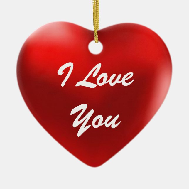 I Love You Ornament Heart (Front)
