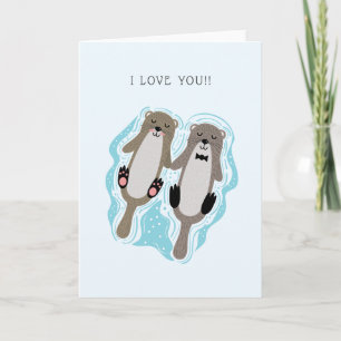 I Love You Otters Card