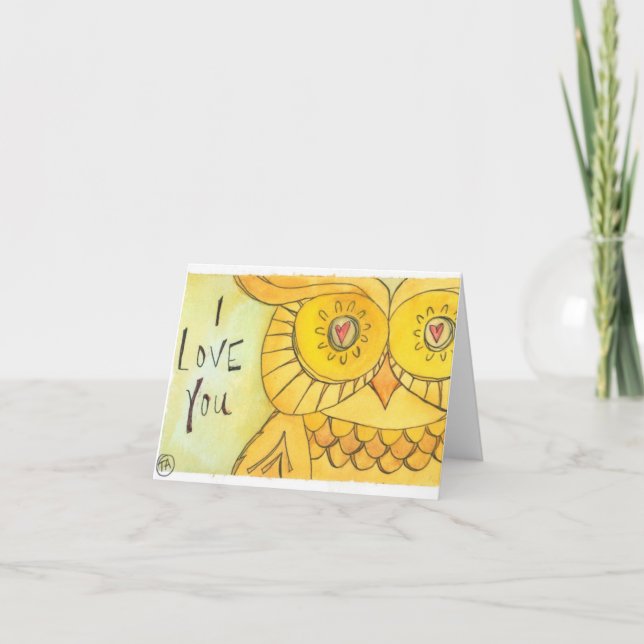 I Love You - Owl Card (Front)