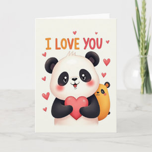 I Love You Panda Card