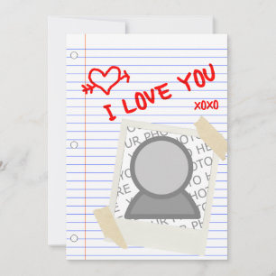 i love you paper invitation
