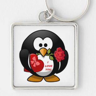 "I LOVE YOU" PENGUIN KEY RING